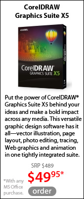CorelDraw Graphics Suite X5- $49.95