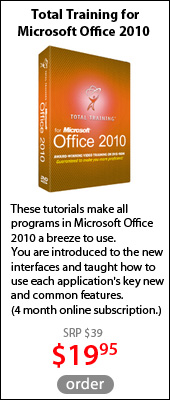 Total Training Office 2010$19.95